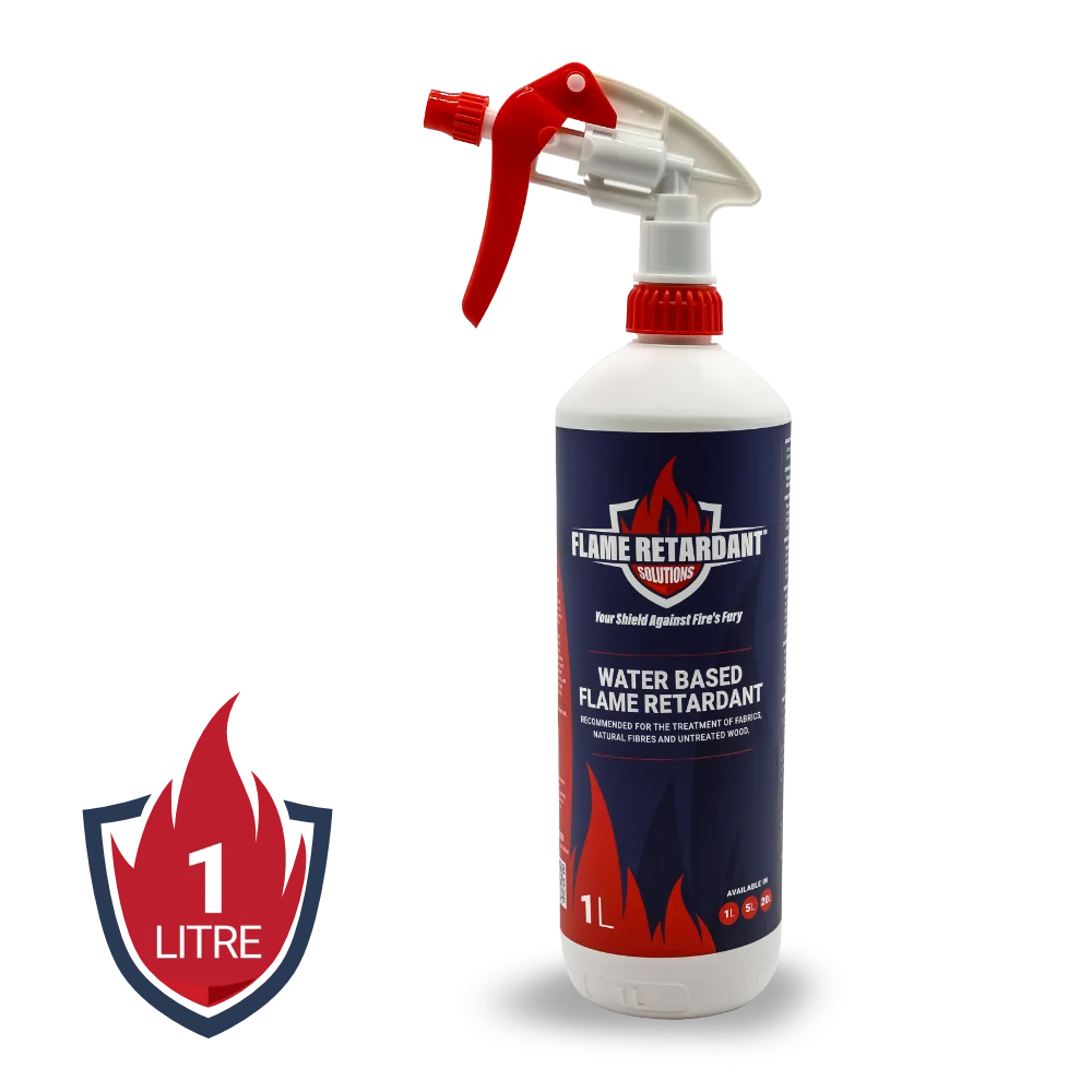 1L Water-Based Flame Retardant Spray for Fabric, Wood & Upholstery - Fire Protection Treatment